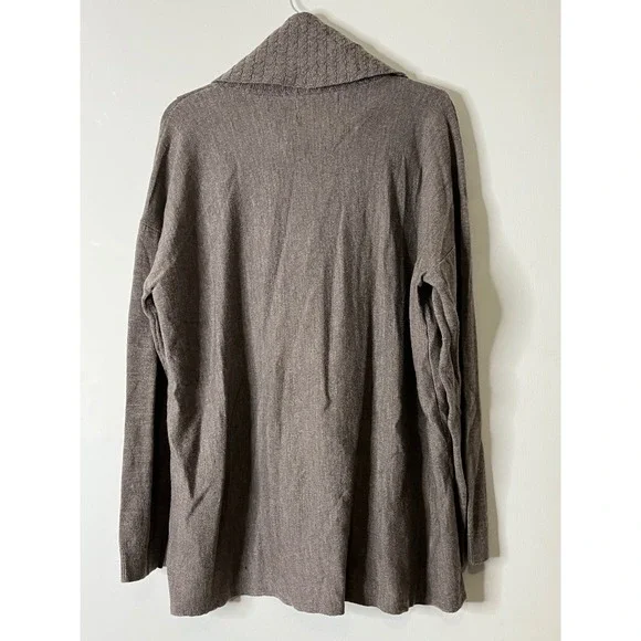 Ellen Tracy Women XL Ext Fine Merino Wool Cowl Neck Buckle Sweater Brown READ - Picture 6 of 7